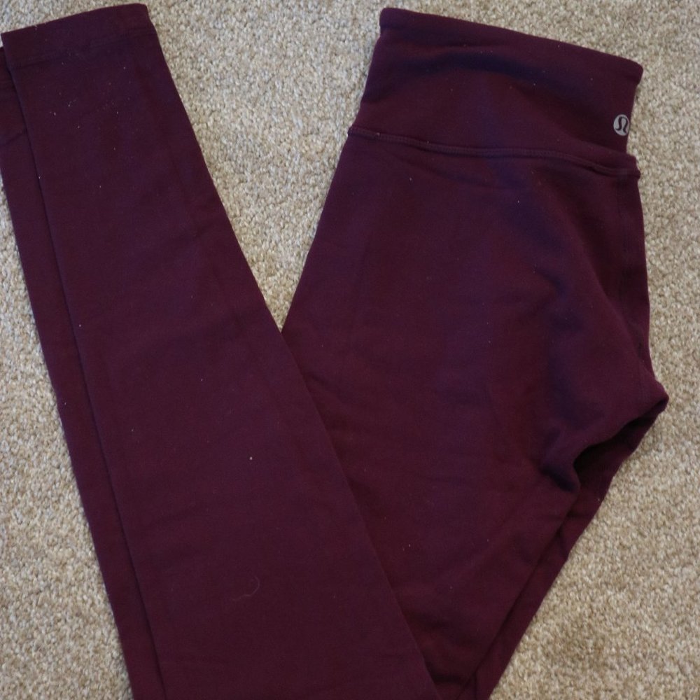 Lululemon Leggings SIZE 6 - Maroon